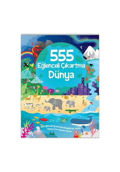 1 Ad. Dev Boyama + 555 Eğlenceli Çıkartma Seti 6 Ad.- Dünya, Ejderhalar, Dinozorlar, Hayvanlar, Denizin Derinlikleri, Kediler Ve Köpekler