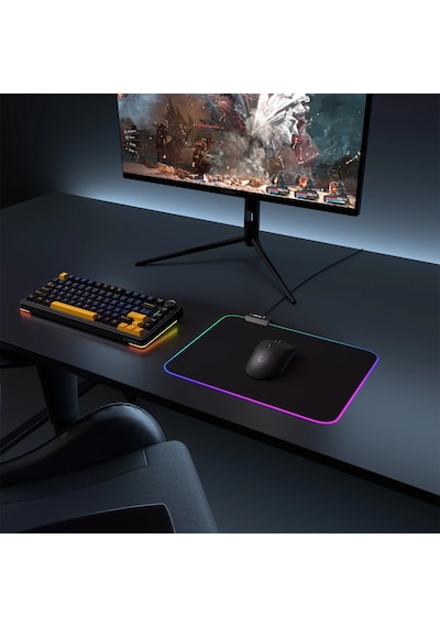 Rampage Mp-21 Pulsar M Rgb 252x328x3mm Rgb Led Gaming Mouse Pad Siyah 1923