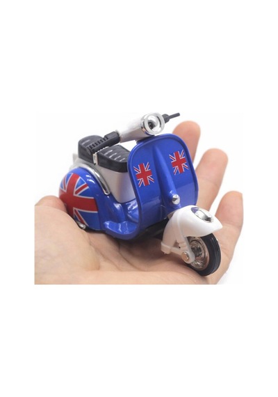 10 Cm Maket Scooter Metal Retro Tasarımlı Oyuncak Motor Çok Renkli