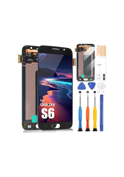 Samsung Galaxy Uyumlu  S6 Sm-g920 İçin Lcd Ekran Dokunmatik Aaa Kalite Siyah