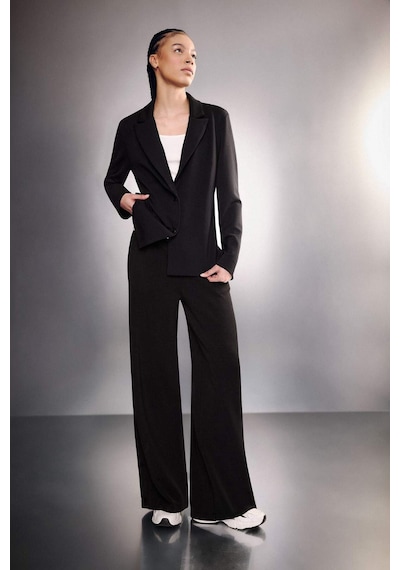 Defacto Standart Fıt Ceket Yaka Blazer Ceket G2228ax26spbk81 Siyah-bk81