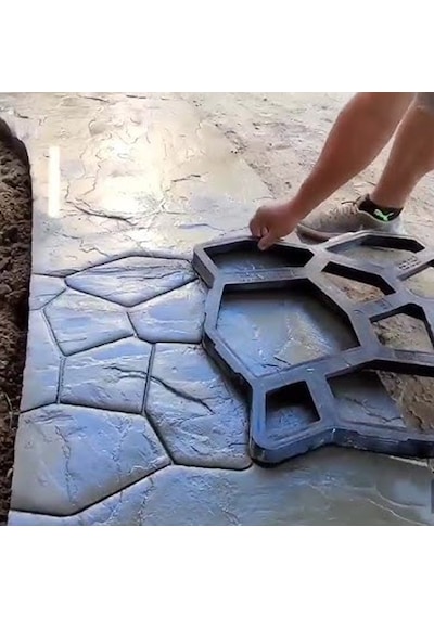 Bahçe Taş Kalıp Beton Kalıbı Zemin Kaplama Kalıbı 42x40 Cm Sirius Desen / 2 Adet / Bsr Garden