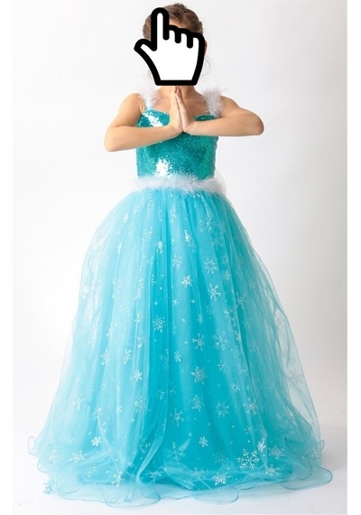 Parti Selesi Frozen Elsa Askılı Kostüm Ve Lüks Doğum Günü Seti Mavi
