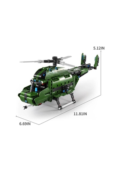 3004031 Askeri Helikopter 2ın1 394prç