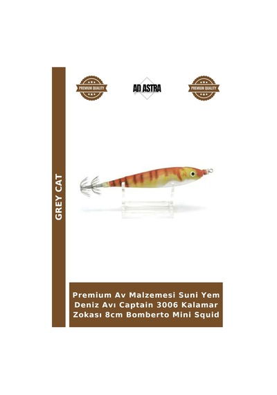 Premium Av Malzemesi Suni Yem Deniz Avı Captain 3006 Kalamar Zokası 8cm Bomberto Mini Squid