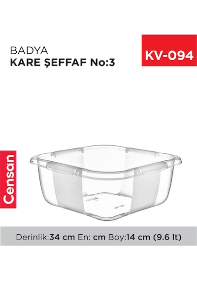Kare Şeffaf Badya 1 Adet 3 No Royaleks-e166 Diğer