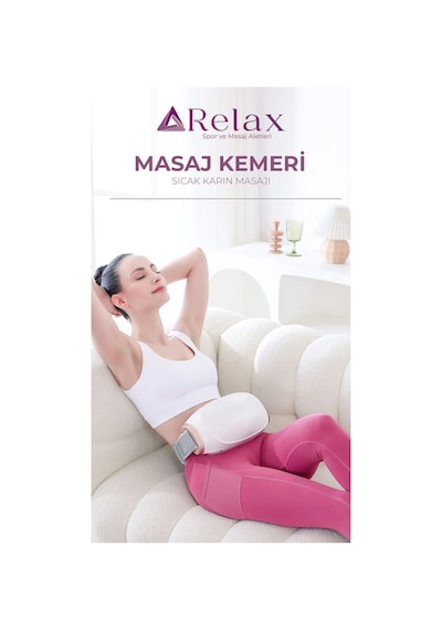 Masaj Kemeri Şarjlı Isıtmalı Çok Fonksiyonlu, Karın, Bel, Bacaklar Beyaz
