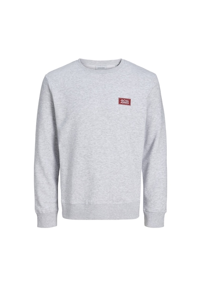 Jack & Jones Erkek Gögüs Baskili Regular Fit Bisiklet Yaka Sweatshirt - Rush - 12298426 Beyaz Melanj