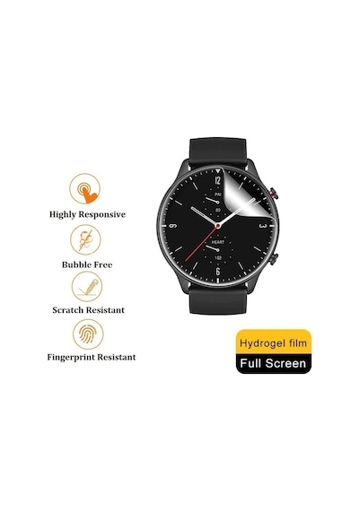 Amazfit Bip U Pro 40mm Ekran Koruyucu Tam Kaplama Tpu Film 2 Adet