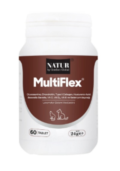 Natur Multiflex 60 Tb - Kedi & Köpek İçin Eklem Sıvısı, Topallama & Mobilite Güçlendirici Glukozamin