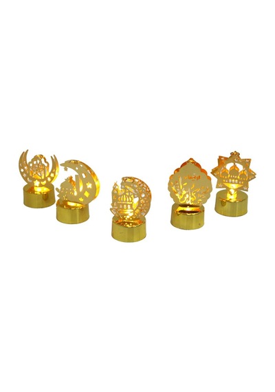 Krd-7941 Metal Mix Desen Pilli Ramazan Led Işık- 12'li Paket Diğer