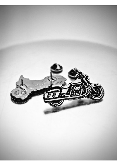Chopper Motor 3d Metal Rozet Gümüş