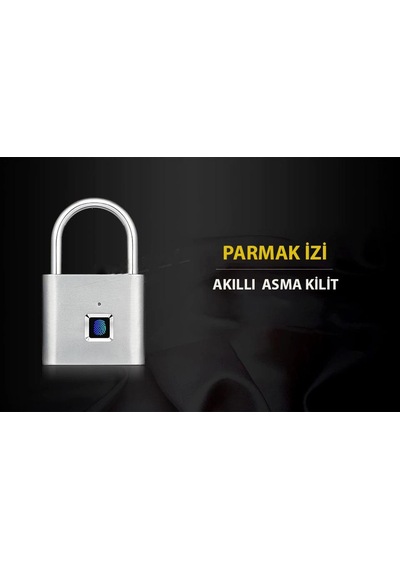 Dailytech Parmak İzi Okuyuculu Asma Kilit Usb Şarjlı