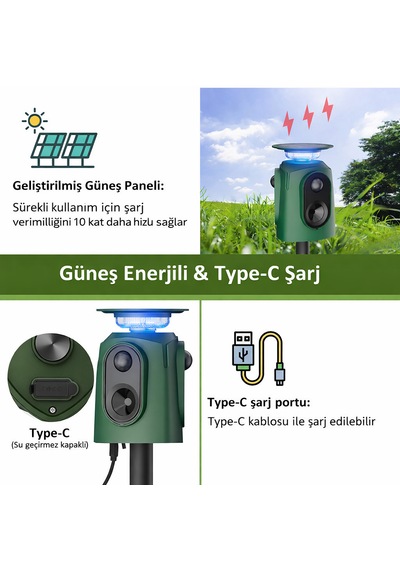 Pro Solar Animal Repeller Güneş Enerjili Hayvan Kovucu