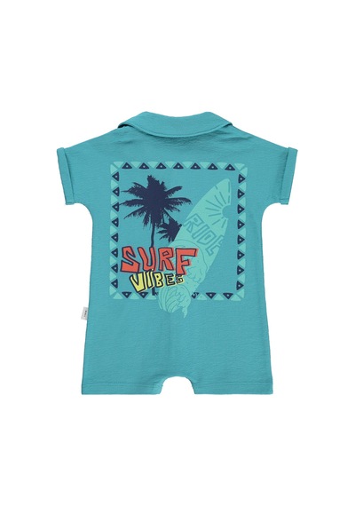 Civil Baby Aloha Baskılı 6-18 Ay Tulum - Yeşil Petrol