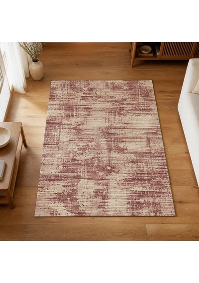 Kartela Halı Riva Halı Kaymaz Taban Makinede Yıkanabilir Halı Gül Kurusu - 100 X 150 Cm
