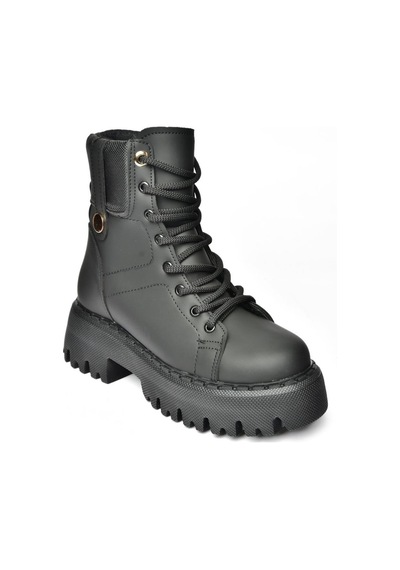 Fox Shoes R973970109 Siyah Kalın Tabanlı Günlük Kadın Bot Siyah