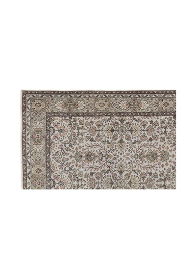 El Dokuması Vintage Yün-pamuk Naturel Halı 7486 163 X 290 Cm Çok Renkli
