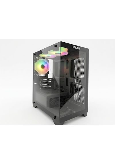 Aktuf Ronin Siyah 3 Rgb Fanlı 600w Power Supply M-atx Gaming Oyuncu Bilgisayar Kasası