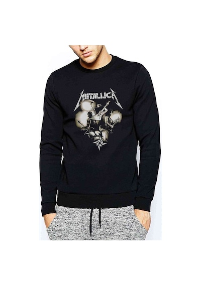 Metallica 2018 Gitar Metal Rock Music Baskılı Siyah Erkek Sweats