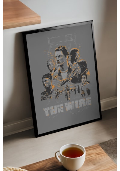 The Wire Siyah Ahşap Çerçeveli Poster, Film Duvar Tablosu
