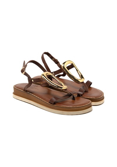 148 Brown Sandalet Kadın 26035 Myconian 2025 Greek Sandal Kahverengi