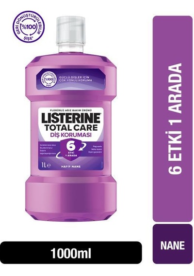 Listerine Mouthwash Total Care Sifir Nane Aromali Ağiz Bakım Suyu 1 L