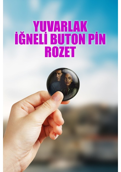 His & Hers Dizi Çanta Süsü Rozet İğneli Buton Rozet Seti 1 Adet Tekli