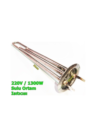 Yuvarlak Flanş Krom 230v 1300w Termosifon Rezistansı