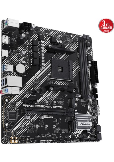 Asus Prıme B550m-k Argb Ddr4 5100mhz Matx M.2 Amd Hdmı Dp Am4