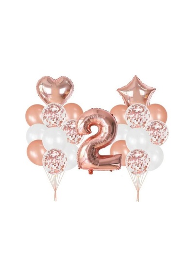 2 Yaş Rose Gold Balon Seti