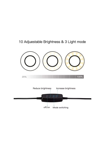 Lexroo Led Ring Light Youtuber Makyaj Akrobat Led Halka Işık Kuaför, Halka Video Işığı Standart
