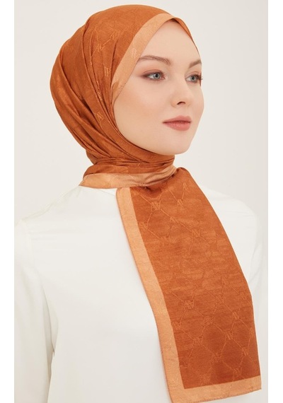 Armine Trend Monogram Şal 2 - 115 - Turuncu Turuncu