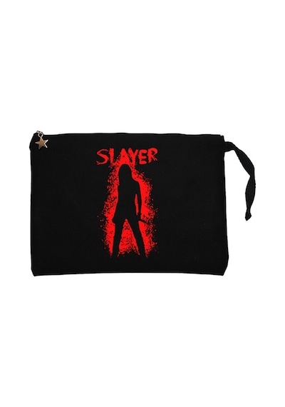 Slayer Shadow Man Siyah Clutch Astarlı Cüzdan / El Çantası Siyah