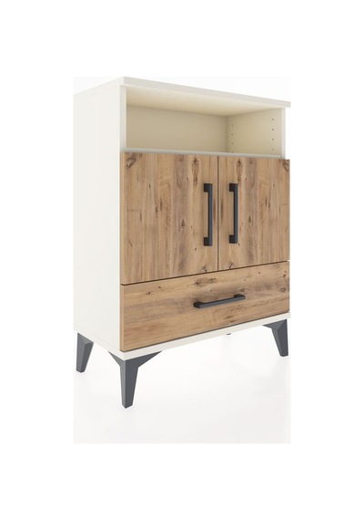 Arges Komodin 2 Raflı 2 Kapaklı 60x30x80 Aytaşı-çam Aytaşı
