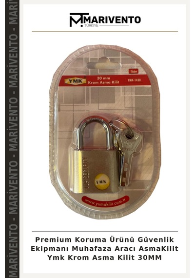 Premium Koruma Ürünü Güvenlik Ekipmanı Muhafaza Aracı Asmakilit Ymk Krom Asma Kilit 30mm