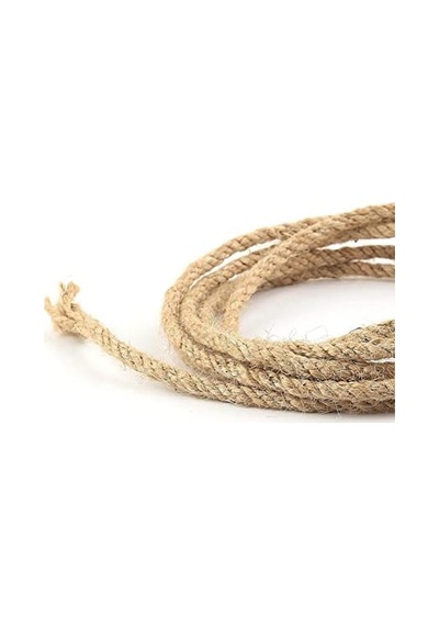 Jüt Halat Dekor İpi 5 Mm 10 Metre İp Halat İp Hasır İp Jüt Kendir İp