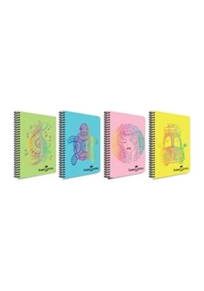 Faber Castell Defter Faces Pp Kapak Spiralli 100 Yaprak Kareli 5075000493000