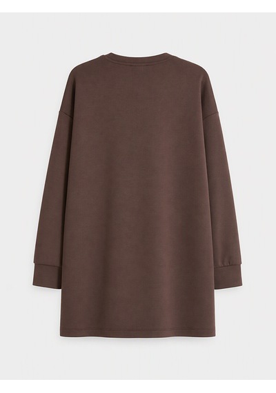 Lcw Everyday Kahverengi Soft Touch Çiçek Aplikeli Kadın Sweatshirt Tunik Lcw Everyday Kahverengi Soft Touch Çiçek Aplikeli Kadın Sweatshirt Tunik