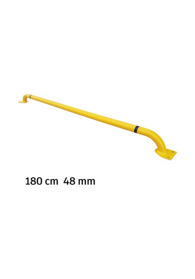 Araç Stoper İmalatı Otopark Araç Stoperi Lastik Sonlandırma Demiri 180 Cm Ø48mm 2.5mm Sarı