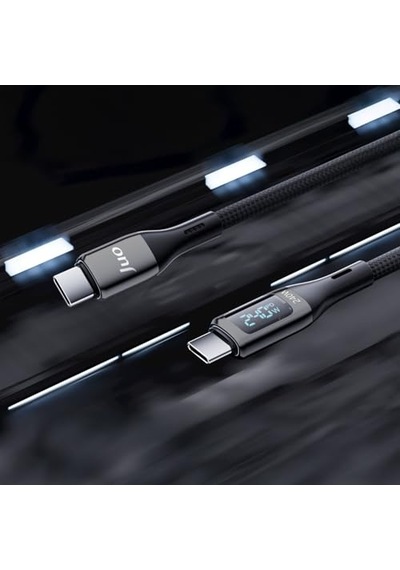 Led Ekranlı E-mark Çipli Pd 3.1 Usb Type-c To Type-c Hızlı Şarj Ve Kablosu 1 Metre Diğer