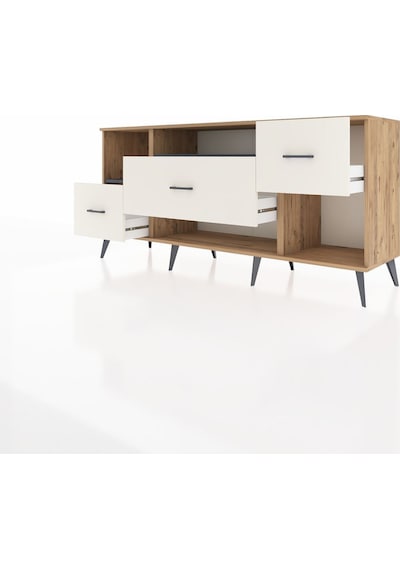 Hyperion Konsol 2 Raflı 3 Çekmeceli 176x44x83 Çam-antrasit/aytaşı Antrasit/aytaşı Hyperion Konsol 2 Raflı 3 Çekmeceli 176x44x83 Çam-antrasit/aytaşı Antrasit/aytaşı