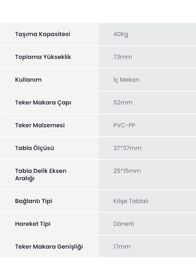 Hts 334-l 50 20 L Köşe Tablalı Teker Belirtilmemiş