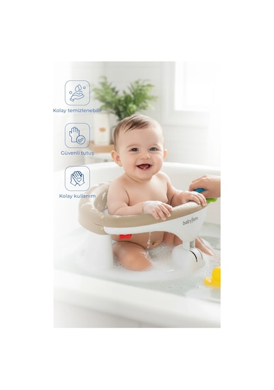 Babyjem Yandan Açılır Banyo ve Mama Oturağı Taş