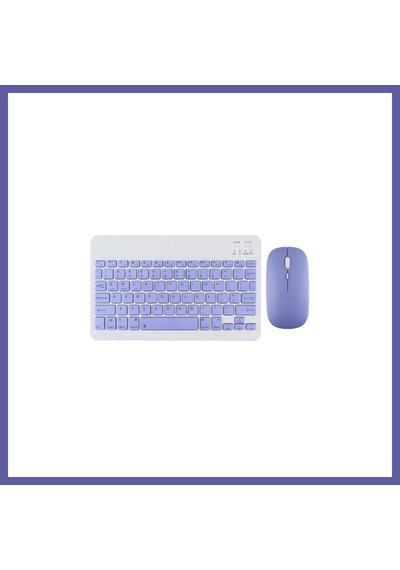 Bezos Kyb71 Kablosuz Türkçe Q Klavye Mouse Set - Lila Nıda Diğer