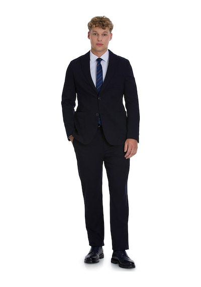 Hatemoğlu Lacivert Regular Fit Mono Yaka Pamuklu Takım Elbise 34353 Lacivert