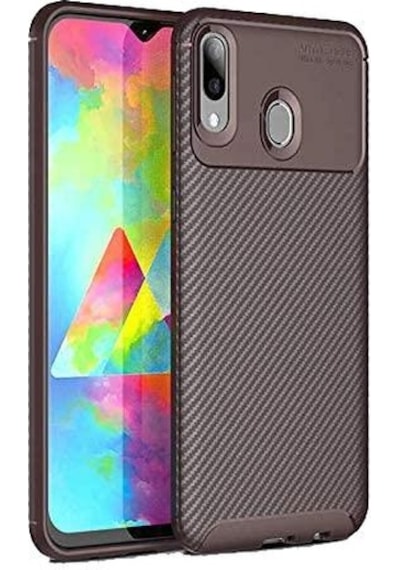 Zore Galaxy M20 İle Uyumlu Negro Silikon Kılıf Kahverengi