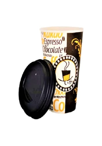 12 Oz Siyah Kapaklı Tutamaçlı Karton Bardak Kahve Kağıt Bardak Sleeve 300 Ml - 100'lü Siyah Kapaklı Tutamaçlı Diğer