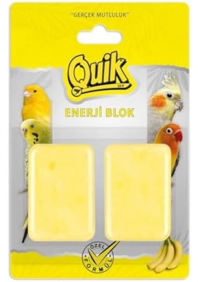 Quik Kuşlar İçin Enerji Bloğu, Muzlu, 2'li