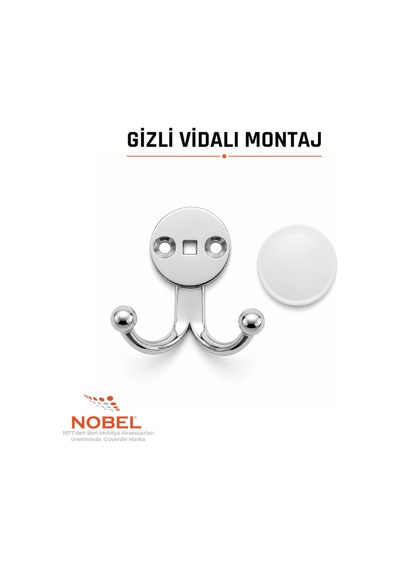 Mi Sket Askı, Metal Vestiyer Askısı, 51 Gr, Dolap Ve Duvar Askılığı, Anti K Sari Vidalı